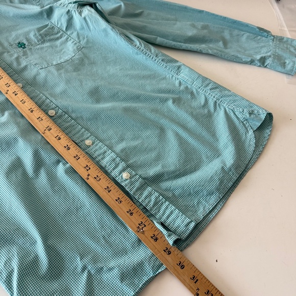 Brooks Brothers Red Fleece Mint Green Micro Gingham Button Down Shirt Men MEDIUM - Picture 8 of 9